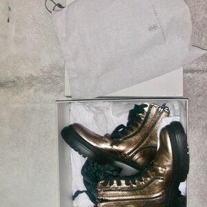 Brunello Cucinelli Gold Ankle Boots